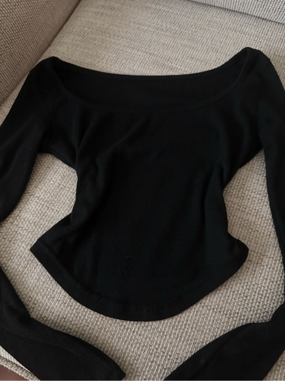 H&M Black Off-Shoulder Knit Sweater